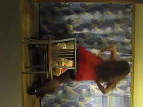 Sexy amateur girl strips and dances naked on webcam