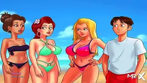 Voluptuous Hentai Beauty Teases Lush Curves in Hot Summer Tryst