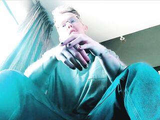 FTM Shy Jeans Masturbation Solo