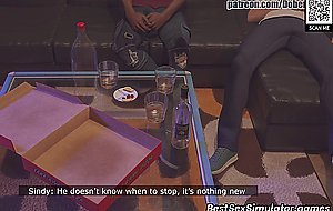 Cheating 3D teen sucks huge BBC