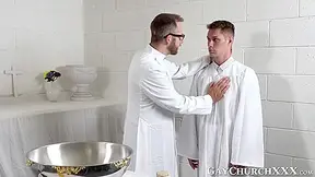 Future Priest Pounded Bareback After Sucking Big Dick Mentor