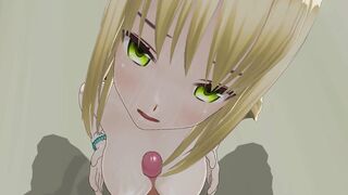 3D CARTOON pov Nero Claudius Jerks your Dick with Melons