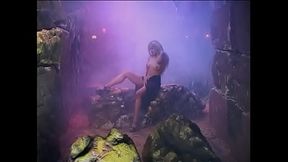 Juicy banana Velvet Rose with big tits calls for Prince of Darkness on the graveyard