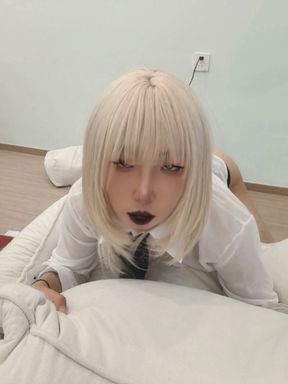 Sexiest Chinese Ladyboy Won't Be Satisfied With Small Cock,She Takes a Real Pleasure On BBC