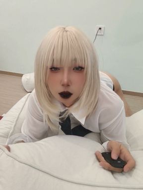 Sexiest Chinese Ladyboy Won't Be Satisfied With Small Cock,She Takes a Real Pleasure On BBC