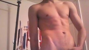 Hot American College Model Jerking and Show His Body