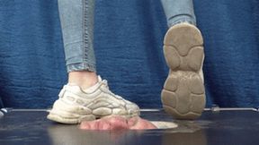 18 yo college girl in very dirty sneakers tramples my floor-face (part 1 of 2), flo250x 1080p