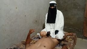 Pakistani Muslim women was riding on uncut dick