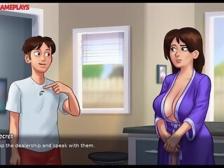 Girlfriend Roommate Gives Horny Pervert Man a Nice Orgasm With Massive Cock - Summertime Saga By Dar