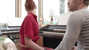 Ginger teen gets fucked by her piano teacher