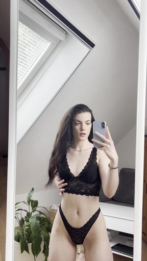 Hot fan begs for more cock while revealing her ONLYFANS link