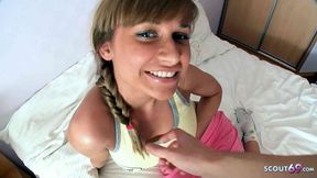 Cute blonde step sis seduced and fucked by big dick