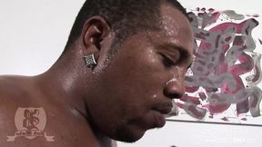 Sexy ebony babe devoured by enormous ebony shaft