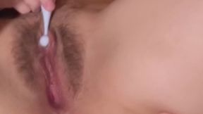 playing with my vibrator and tasting my pussy before cum explosion