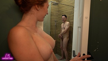 Lelya Mult caught Murkovski jerking off in the shower and joined him.