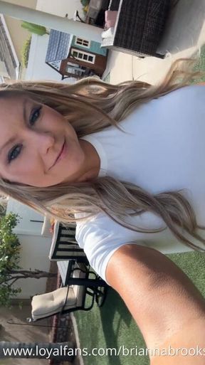 Golf theme solo outdoor dildo play