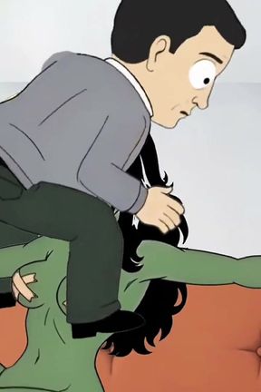 Slut She-hulk Gets Fucked on the First Date. Cartoon