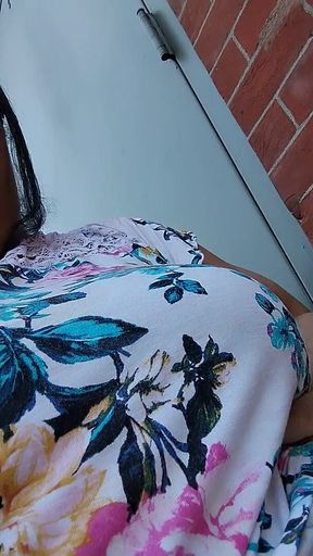 Flashing My Titty Outside!