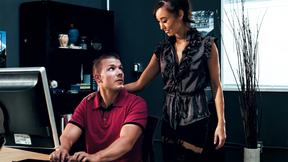 ”Desperate Asian MILF prof convinces a college girl to knock her up”