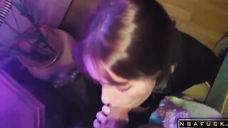 Step Sister cum on face blowjob