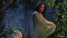 Brunette cocksucker gets fucked outdoors after fingering her wet pussy