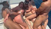 Yacht Party Turns Into a 10 vs 10 Wild Orgy — Yasmina Khan, Clea Gaultier, Roma Amor……..