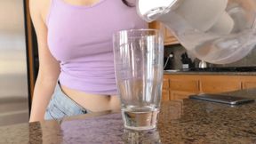 Pawg Student licks ass and swallows cum