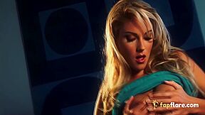 Blonde Bombshell Samantha Ryan Pleasures Herself With A Thick Vibrator