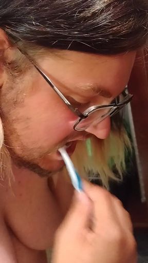 T4t Couple Get It up in There Toothbrushing Fetish Fanclub Video of the Month