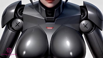 Busty Sex Robot Challenges You To Cum On Her Big Tits- [Close up/POV/AI]