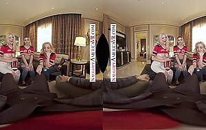 Fans Blake Blossom, Delilah Day, and Jazlyn Ray Fuck the Star Quarterback