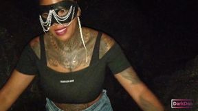 the kinky slut queen  dark dea  fuck a huge cock in seaside street (pov-outdoor-pissing-deepthroat-facial-fetish-bizzarre)