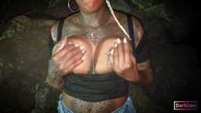 the kinky slut queen  dark dea  fuck a huge cock in seaside street (pov-outdoor-pissing-deepthroat-facial-fetish-bizzarre)