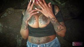 the kinky slut queen  dark dea  fuck a huge cock in seaside street (pov-outdoor-pissing-deepthroat-facial-fetish-bizzarre)