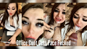 Office Cunt Gets Face Fucked