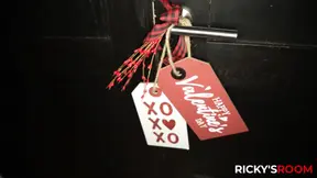 Roommates share steamy Valentine's Day sex in cozy bedroom