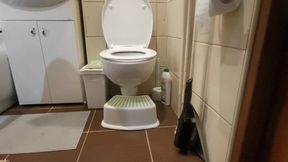 Rubbing my pussy to ORGASM right after finishing toilet