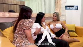 Colombian MILF Naty Delgado gets down and muddy with her latina lezzie friends, and their steamy 3 way leads to a nasty orgy of pussy gobbling and groaning - handsome XXX porn!