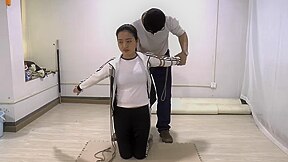 Shinese Girl Criminal Walks Tied Up