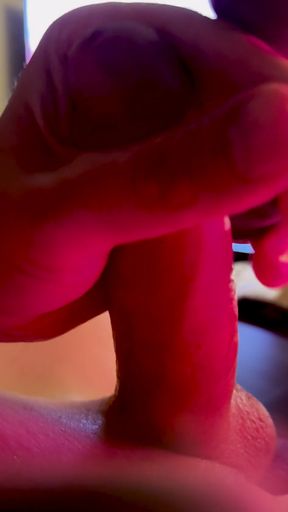 Autofellatio fantasy. Cock gets hard with vibrator watching porn.