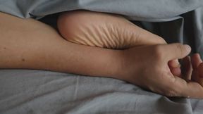Lizzy's toes tasted and tickled while dreaming