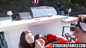 Teen and MILF share huge cock in threesome