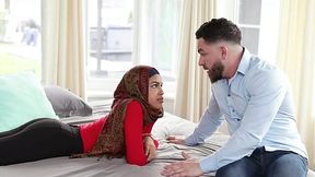 Hijab girl fucks her stepbrother for the last time before an arranged marriage