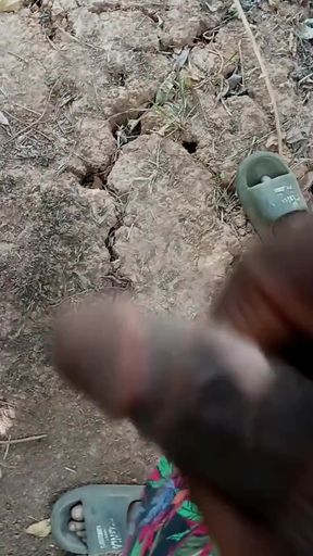 African Boy Masturbating Inside the Bush