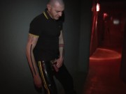pissing in the corridor of Mineshaft-Berlin