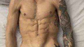 Dirty Talk Muscle Hunk Bed Masturbation Straight Down POV Big Dick Moaning Jerking Off