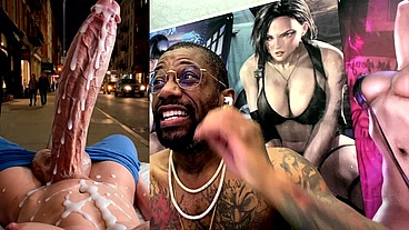 Huge Fucking Transgender BWC Cumming Thicc Fucking Loads In Public, AI Generated