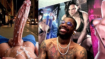 Huge Fucking Transgender BWC Cumming Thicc Fucking Loads In Public, AI Generated