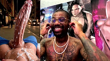 Huge Fucking Transgender BWC Cumming Thicc Fucking Loads In Public, AI Generated
