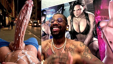 Huge Fucking Transgender BWC Cumming Thicc Fucking Loads In Public, AI Generated